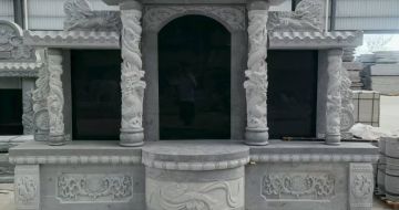 潍坊 芝麻灰高档墓碑，土墓，可定制