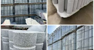 潍坊 芝麻白花岗岩挡车柱、隔离柱多少钱