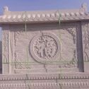 潍坊 芝麻白花岗岩屏风，照壁，影壁