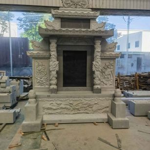 潍坊 芝麻灰高档墓碑、土墓，一套也支持定做