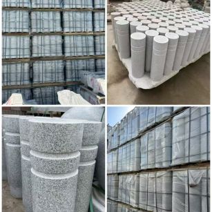 潍坊 芝麻白花岗岩挡车柱、隔离柱多少钱