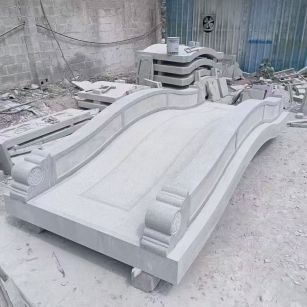 潍坊 芝麻灰花岗岩园林景观 小石桥