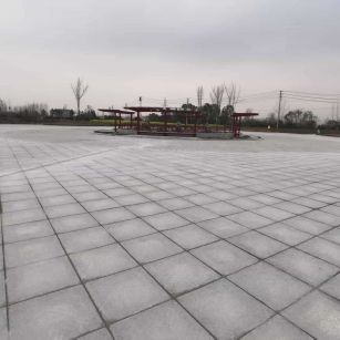 潍坊 芝麻白火烧面-公园广场地铺效果