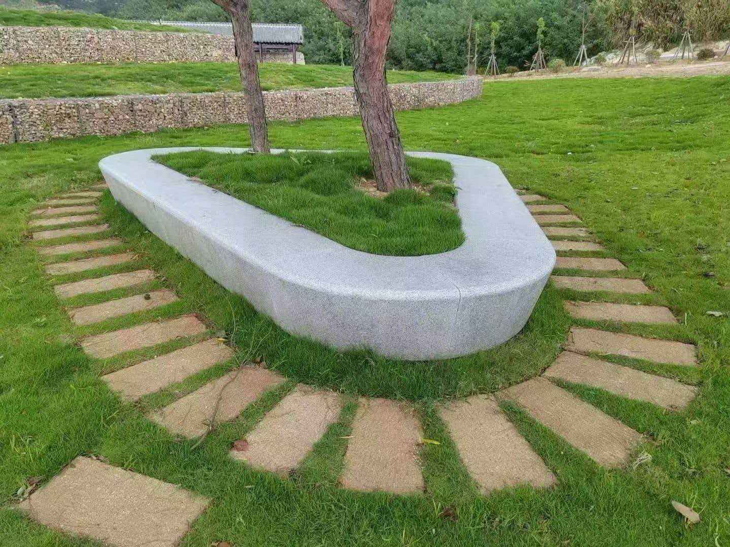 潍坊 芝麻白光面整石坐凳