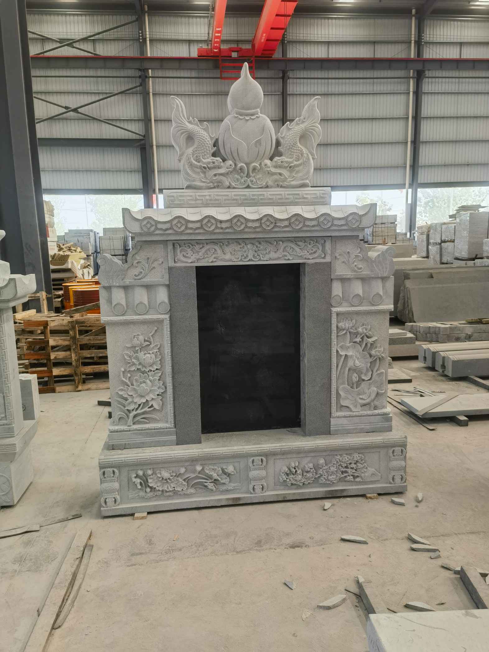 潍坊 芝麻灰高档墓碑、土墓，一套也支持定做