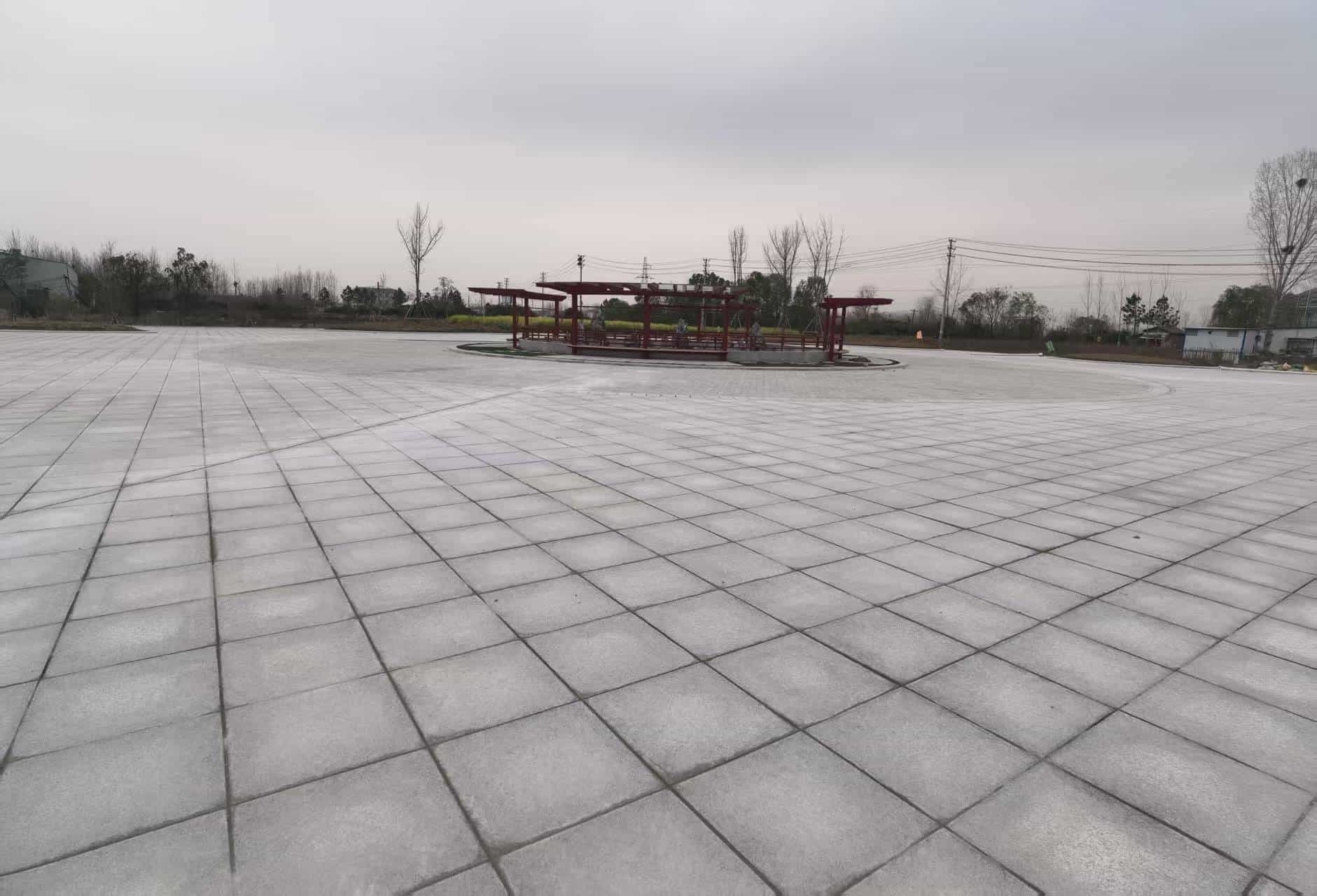 潍坊 芝麻白火烧面-公园广场地铺效果