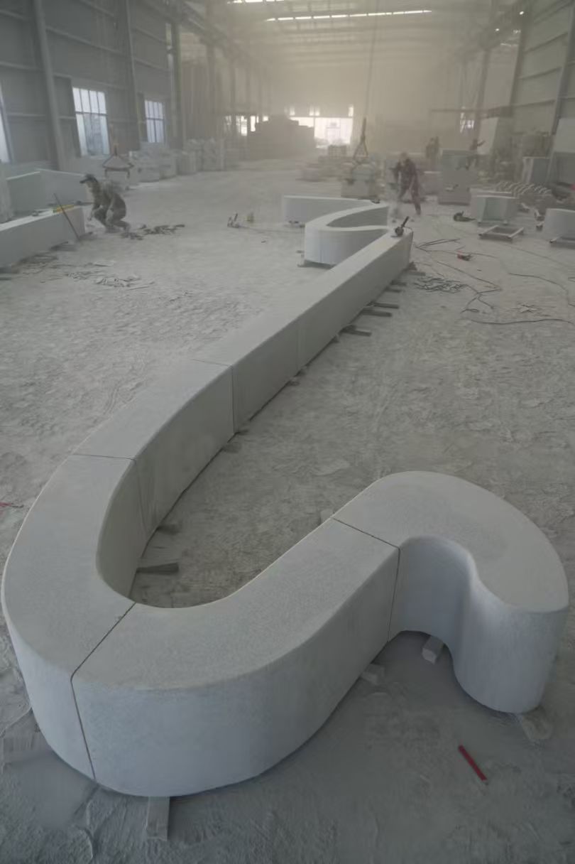 潍坊 花岗岩整石坐凳拼装